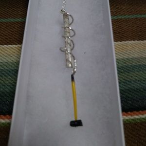 Sterling/amethyst/porcupine quill necklace